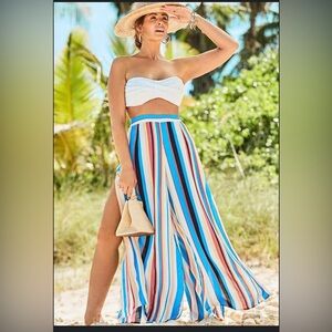 SWIMSUITS for ALL MARA BEACH PANT WITH SIDE SLITS. Multicolor. Size 10/12. NWT.